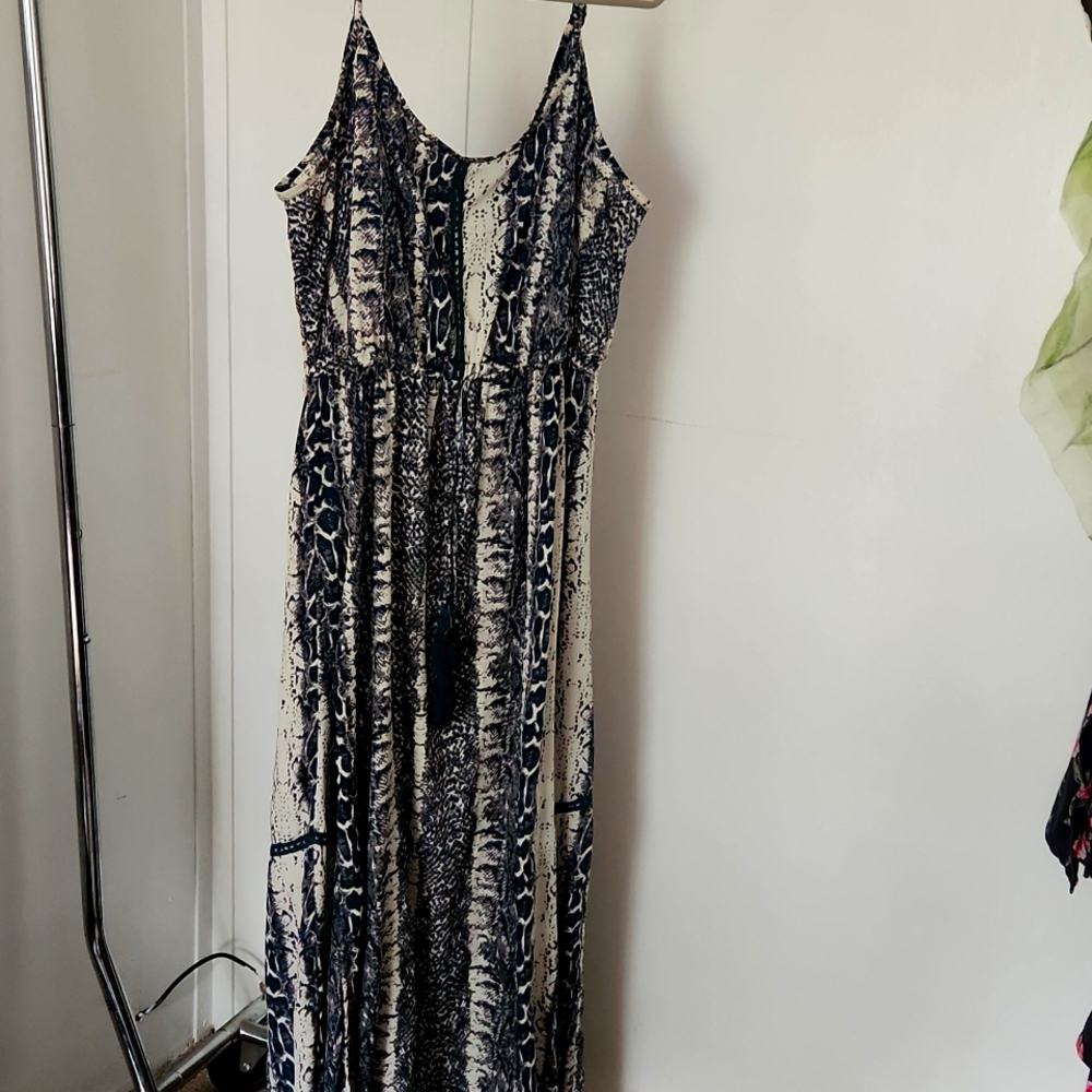 L NYC Trends Snake Print Dress